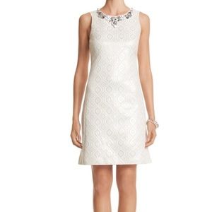 Cream metallic party dress! 🎉